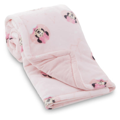 Disney Mickey Mouse, Minnie Mouse, Winnie The Pooh, Lilo and Stitch 2-Ply Infant Blanket - Soft Fleece with Polyfill - Cozy and Warm Baby Blanket for Baby Boys and Girls, 30x40 Inches