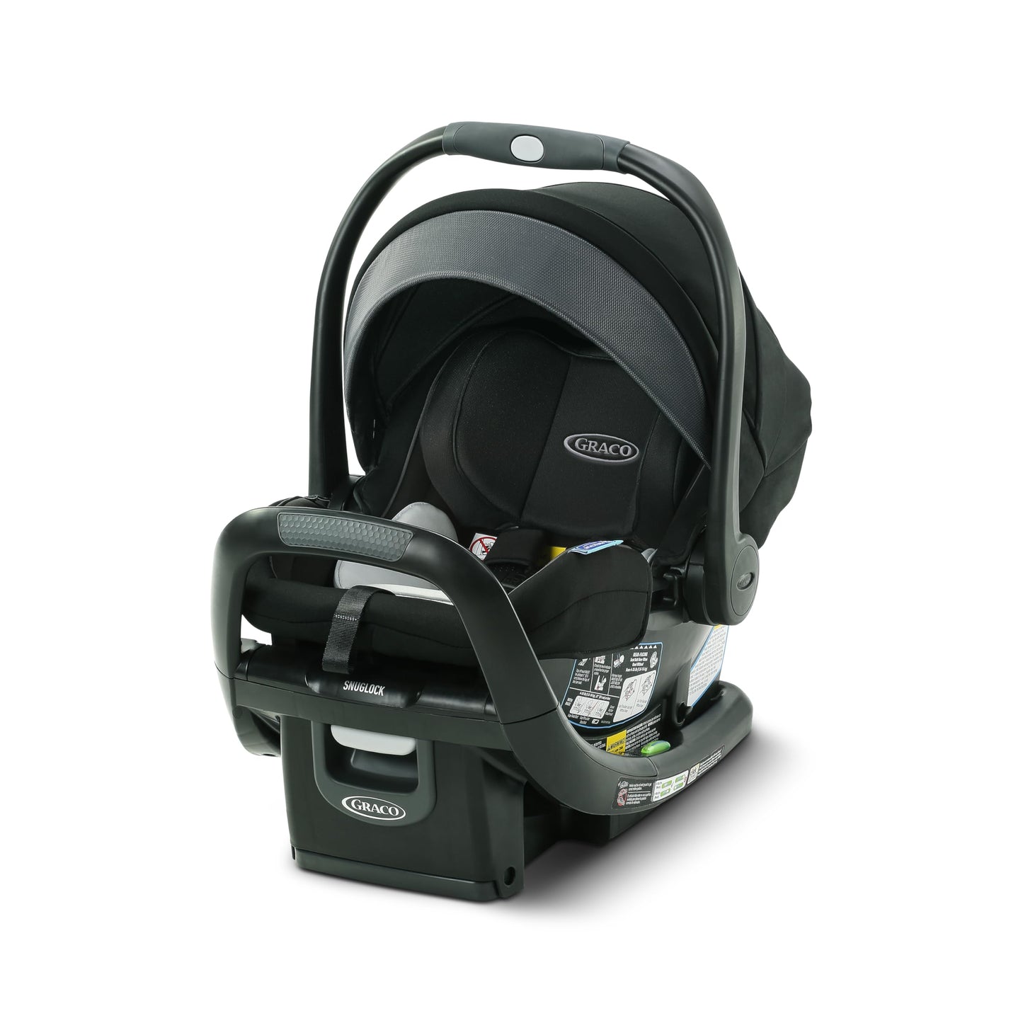 Graco SnugRide SnugFit Infant Car Seat with Simply Safe Adjust Harness System, Baby Car Seat with Anti Rebound Bar, Gotham