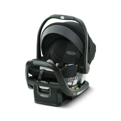 Graco SnugRide SnugFit Infant Car Seat with Simply Safe Adjust Harness System, Baby Car Seat with Anti Rebound Bar, Gotham
