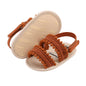COSANKIM Infant Baby Girls Summer Sandals with Flower Soft Sole Newborn Toddler First Walker Crib Dress Shoes