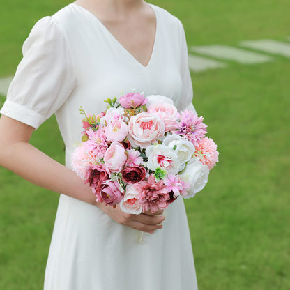 Artificial Flowers Combo, Fake Flowers for DIY Tables Centerpieces Baby Shower Bridal Shower Wedding Bouquet Arrangements Party Candle Holder Cake Decor Flower Home Decorations