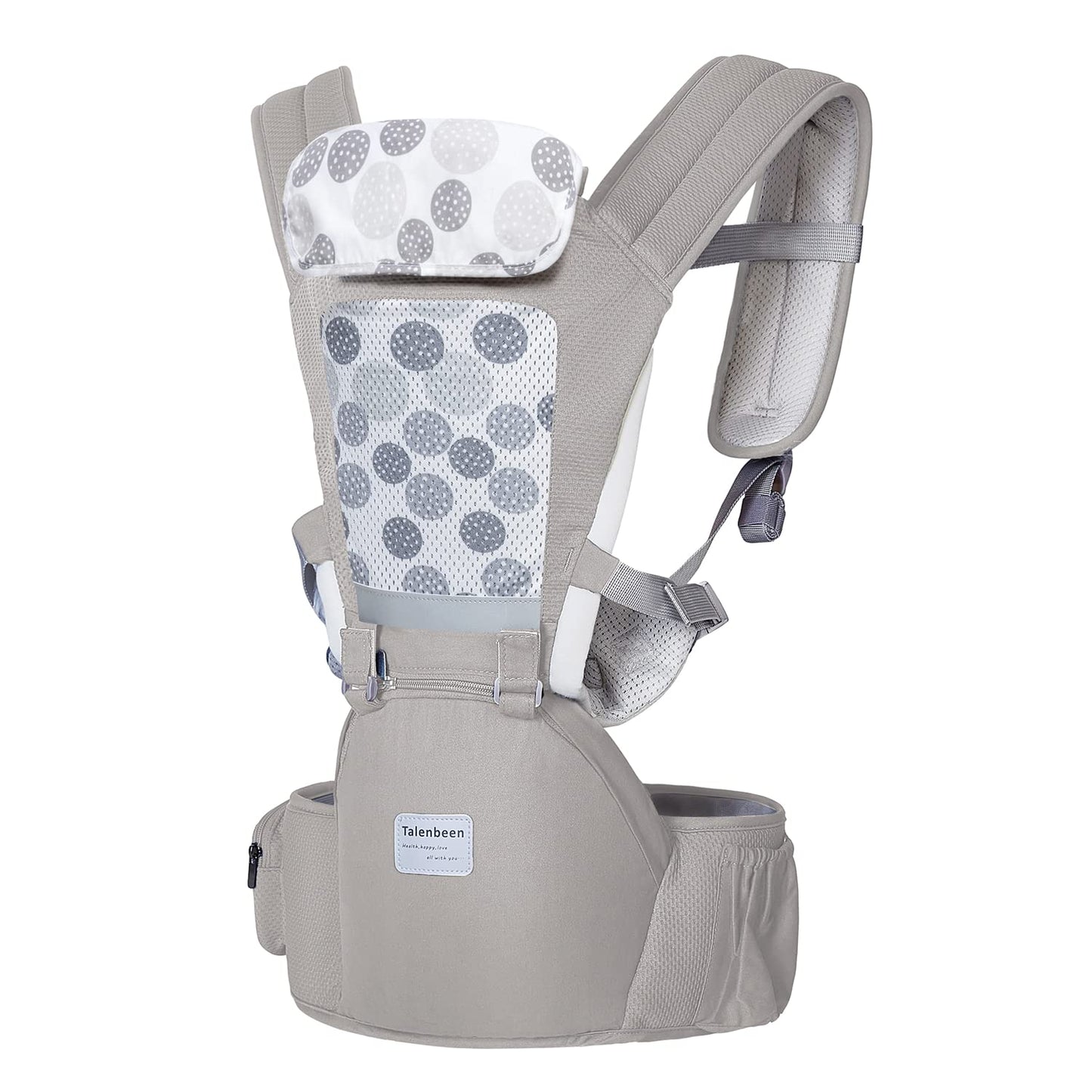 6-in-1 Baby Carrier - Newborn to Toddler, Hip Seat Lumbar Support, 7-41 lbs, All Seasons & Positions, Adjustable Size for Shopping, Hiking, Travelling