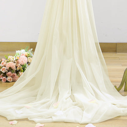 Champagne Tulle Backdrop Curtain for Parties Wedding 10ft×8ft Champagne Sheer Backdrop Curtains for Baby Shower Bridal Shower Reception Birthday Party Christmas Photoshoot Decorations 2 Panels