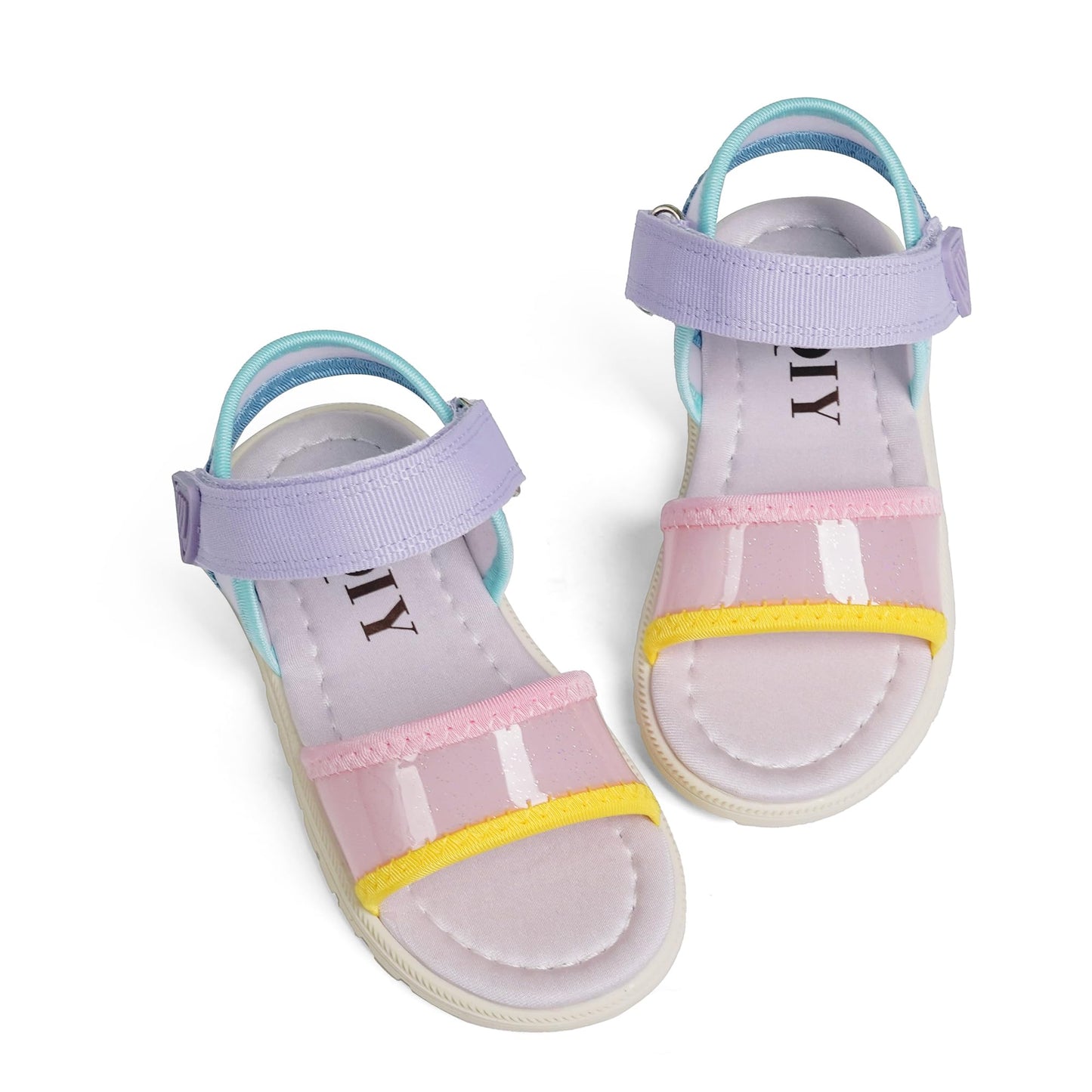 Toddler Girls Sandals Open Toe Summer Kids Sandals with Adjustable Ankle Strap for Toddler and Little Kids