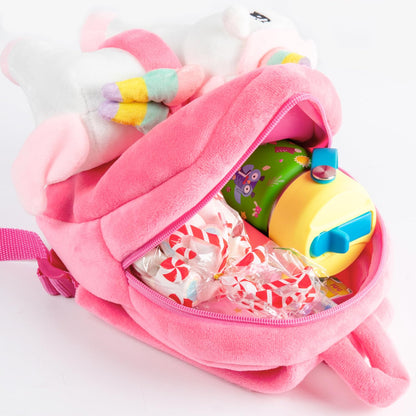 HONGTEYA Toddler Backpack Plush Backpack for Kids Soft Mini Backpack for Girls Animal Elephanet Doll Toys Birthday Easter Christmas kids for Age 1 2 3 4 5