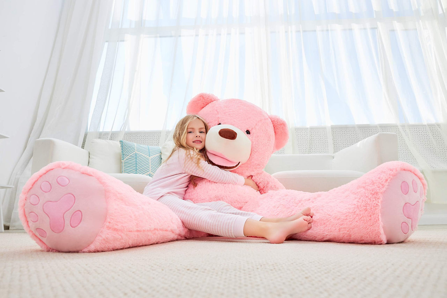 IKASA Giant Teddy Bear Plush Toy Stuffed Animals(Brown,78 inches)