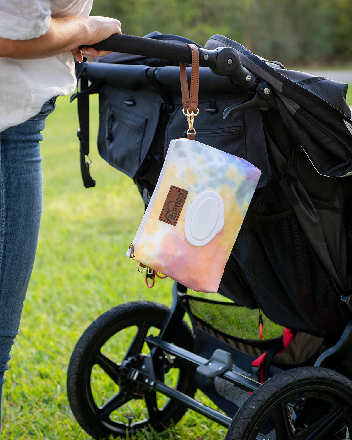 Bumco Diaper Clutch - Portable Wipes Dispenser & Baby Travel Essentials, Airtight Refillable Wipes Container, Diaper Bag Purse