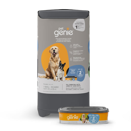 Pail | Dog Waste Disposal System for Outdoor and Indoor Odor Control | Dog Poop Trash can | Includes 1 Square Refill Bag That Lasts up to 2 Months