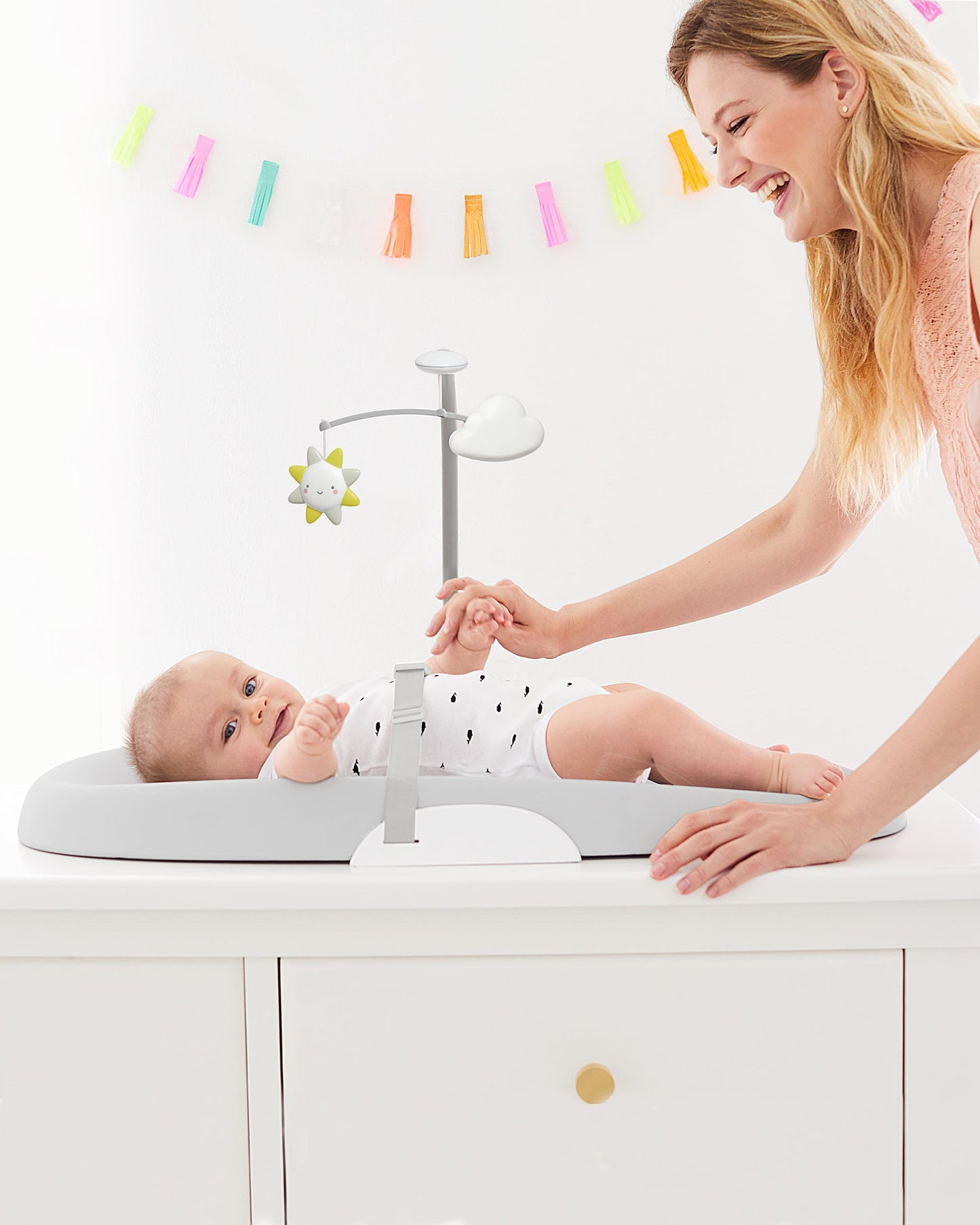 Skip Hop Baby Changing Pad Nursery Style Wipe-Clean Contoured with Cushioned Foam Oat