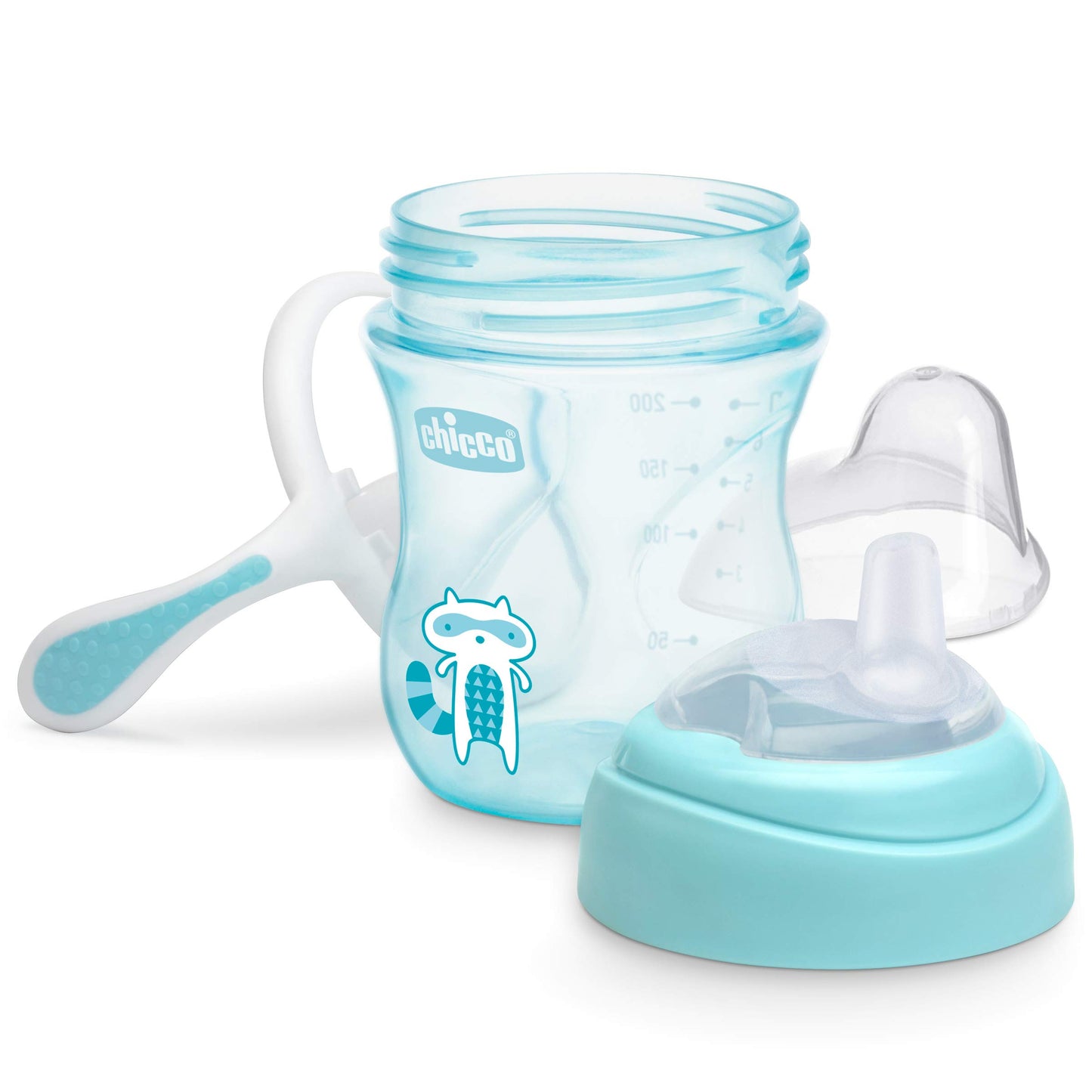 Chicco Transition Sippy Cup with Silicone Spout and Spill-Free Lid 7oz.| Calibration Markings | Removable Handles | Top-Rack Dishwasher Safe | Easy to Hold with Ergonomic Indents | Pink| 4+ Months