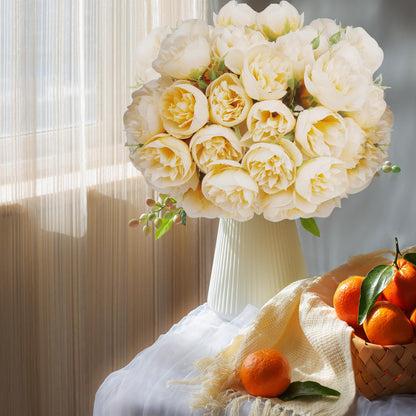 9 Bunches 27 Pcs Yellow Ranunculus Artificial Flowers, Faux Silk Mini Wedding Filler Flowers, DIY Flower Bouquet for Centerpieces, Bridal Shower Decorations, Arrangements & Home Decor(Yellow)