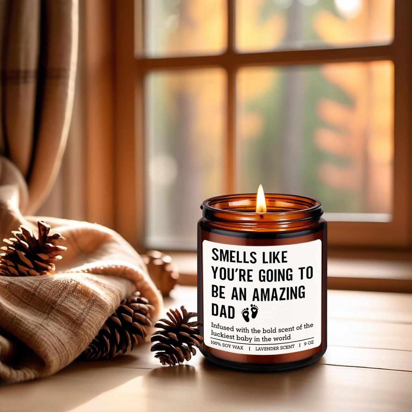 GSPY New Dad Gifts, First Time Dads Candle - First Fathers Day, Pregnancy Congratulations, Gender Reveal Gifts for Dad to be, Soon to Daddy, Expecting Father - Baby Shower Presents for New Daddy
