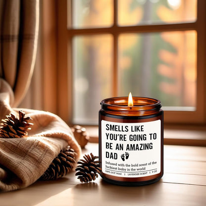 GSPY New Dad Gifts, First Time Dads Candle - First Fathers Day, Pregnancy Congratulations, Gender Reveal Gifts for Dad to be, Soon to Daddy, Expecting Father - Baby Shower Presents for New Daddy