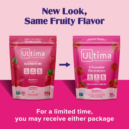 Ultima Replenisher Daily Electrolyte Powder Drink Mix – Tropical Variety, 20 Stickpacks – Hydration Packets with 6 Electrolytes and Minerals – Keto Friendly, Non-GMO and Sugar-Free
