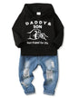 NZRVAWS Baby Boy Clothes Toddler Boy Outfit 2 3 4T 6 12 18 24 Month Fall Winter Hoodie Ripped Jeans Clothing