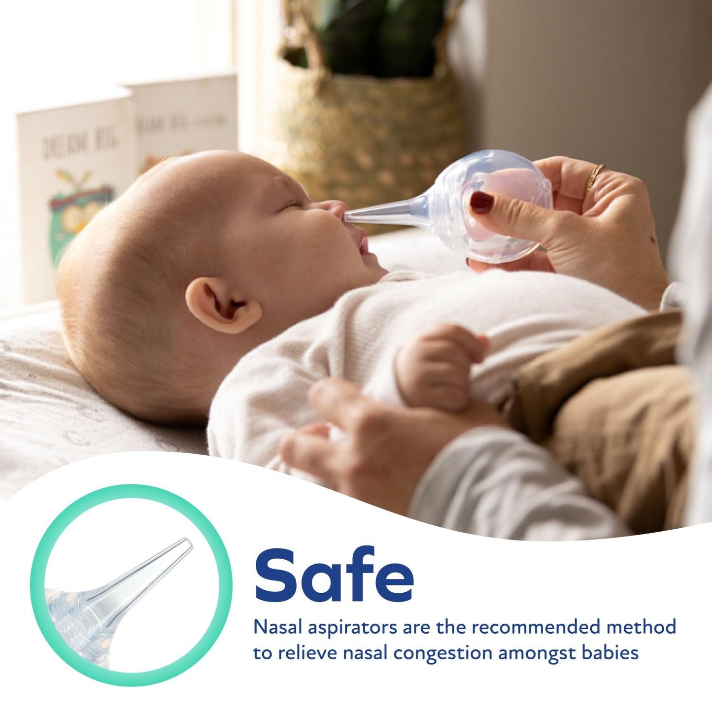 Dr. Talbot's Nasal Aspirator for Babies - Silicone - with Storage Case - Blue Elephant
