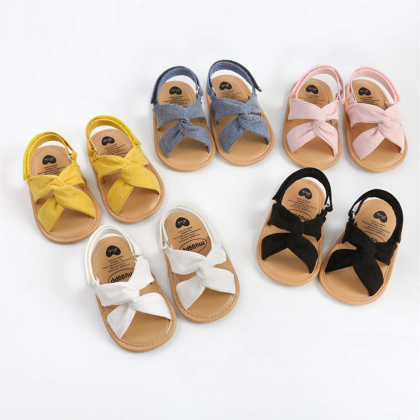 myppgg Baby Boys Girls Summer Sandals Non-Slip Soft Sole Infant Slippers Cotton Crib Shoes for Toddler First Walkers
