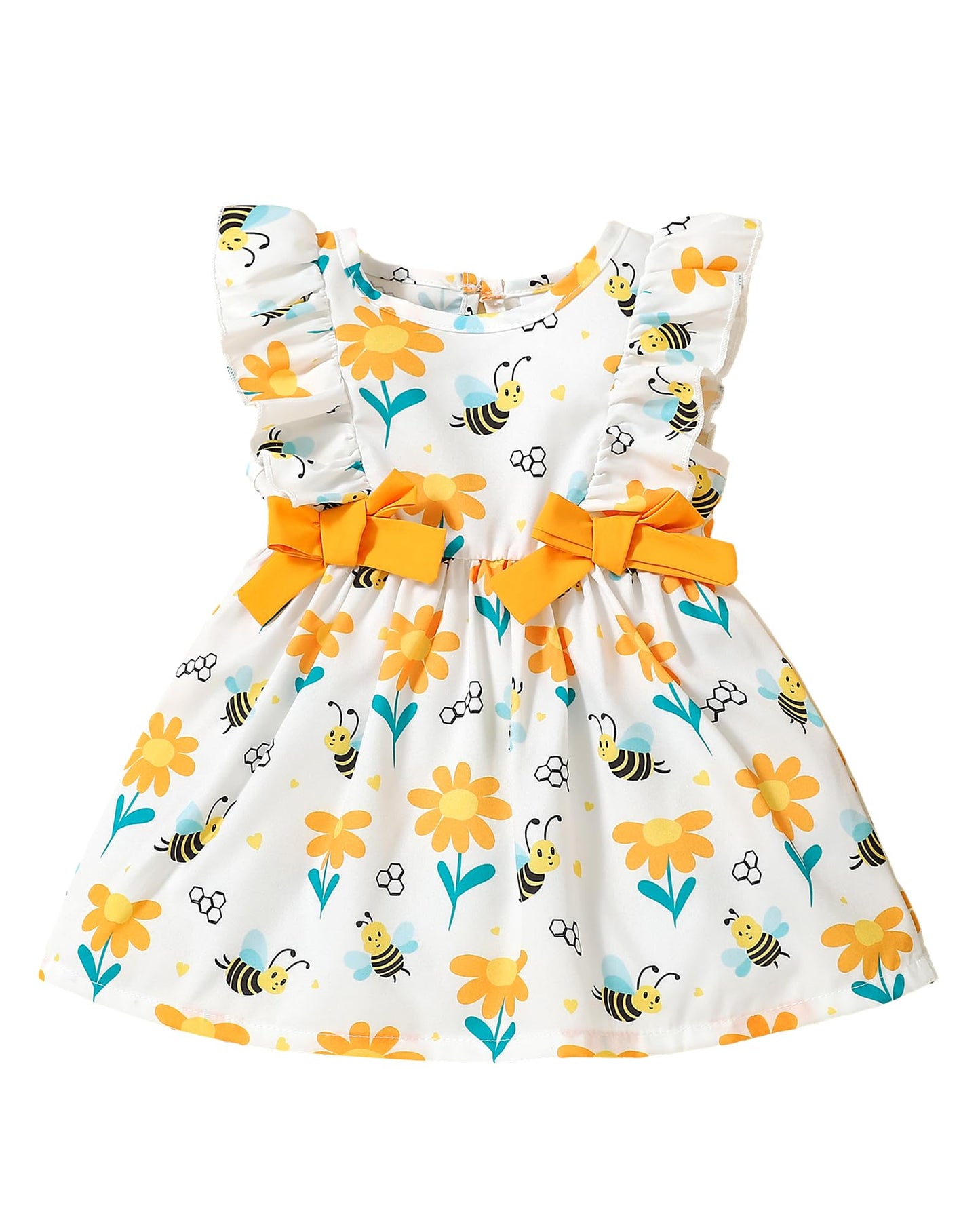 Mioglrie Baby Girl Dress Summer Girl Clothes Infant Outfits Ruffle Sleeveless Sundress Playwear Cute Dresses for Girls