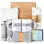 New Mom Gifts for Women, 9pcs Pregnancy Gifts for Expecting Mom, Cute Baby Gifts New Parents Gifts for Couples with Mom and Dad Mugs for Gender Reveal, Baby Shower, First Time Mom Gifts (Blue Gray)