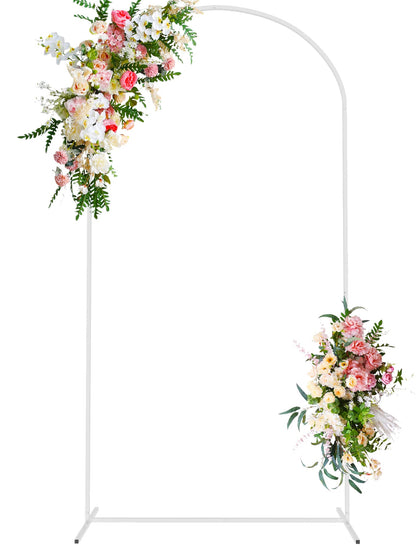 Wokceer 7.2 FT Wedding Arch Backdrop Stand, Gold Metal Arch Backdrop Stand for Wedding Ceremony Birthday Party Bridal Baby Shower Photo Booth Garden Floral Balloon Arches Decoration