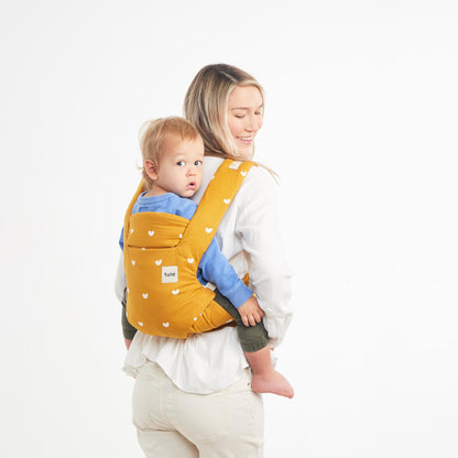 Baby Tula Explore Linen Baby Carrier 7 – 45 lb, Adjustable Newborn to Toddler Carrier, Multiple Ergonomic Positions Front and Back, Breathable and [Natural – Explore + Linen, Ash