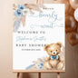 Personalized We Can Bearly Wait Baby Shower Welcome Sign, Welcome to Baby Shower Sign - Teddy Bear & Balloon Theme Décor #5