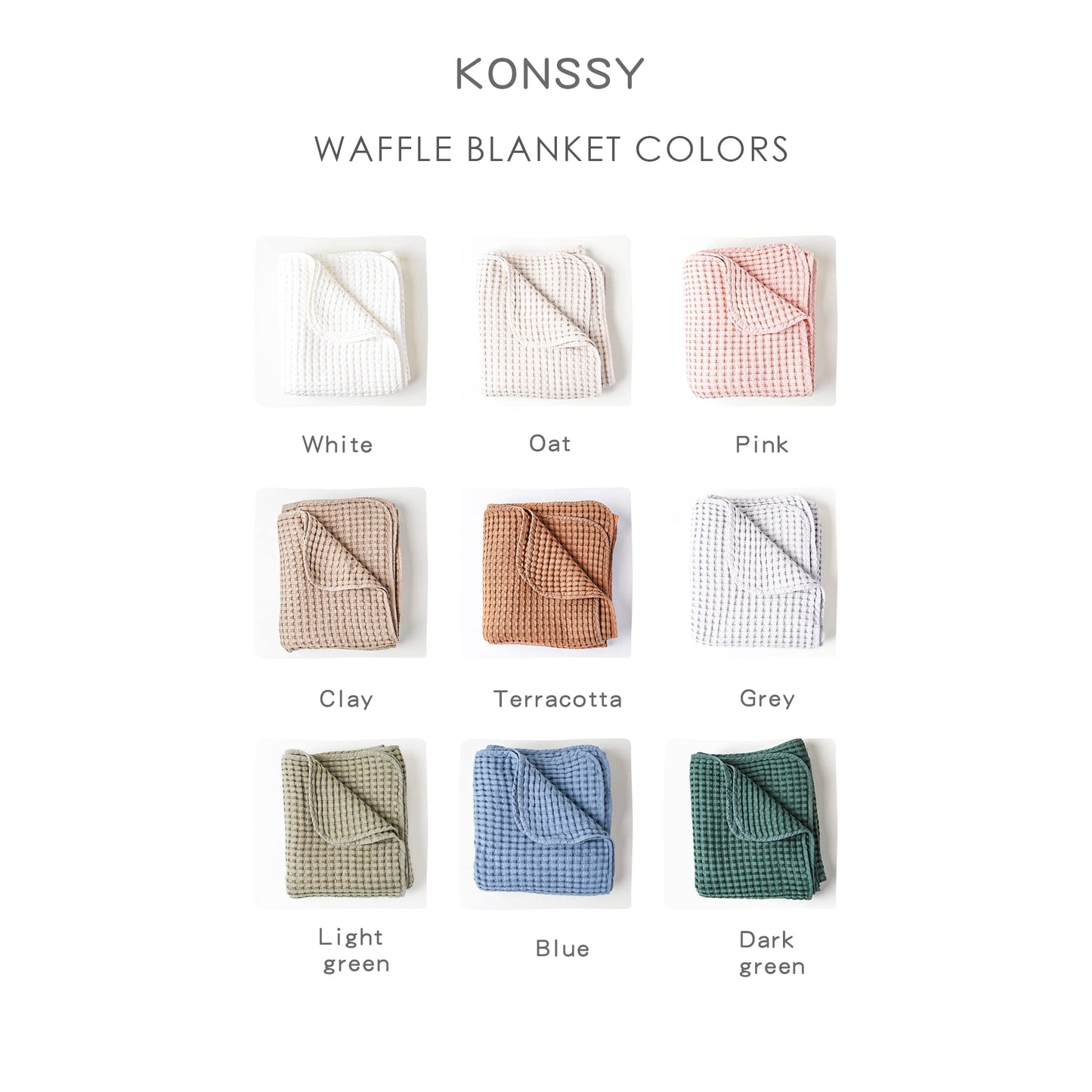 Konssy Waffle Baby Blanket - Soft & Cozy Nursery Swaddle Blanket, Lightweight Toddler Throw for Boys & Girls, Ideal for Wrapping (Oat)