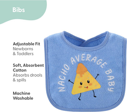 The Peanutshell Baby Boy Terry Bibs Set of 10-100% Cotton, Soft, Absorbent Baby Bibs, Toddler Boy Set, Newborn & Infant Bib - Oh Boy!