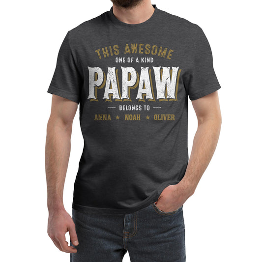 FLOCHIL Personalized Dad Shirt for Men, Custom Dad Shirt with Kids Names, Customized Fathers Day T Shirt, Gifts for Dad