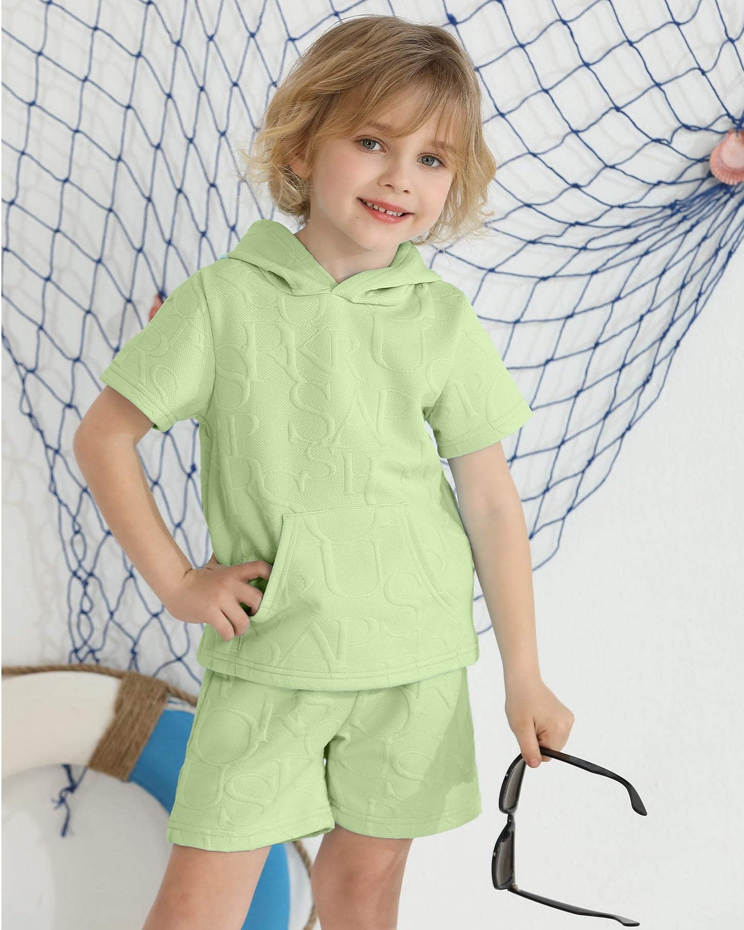 Toddler Baby Boy Clothes Summer Outfits Short Sleeve Hooded T Shirt Tops Casual Shorts Set 2Pcs Little Boy Clothes