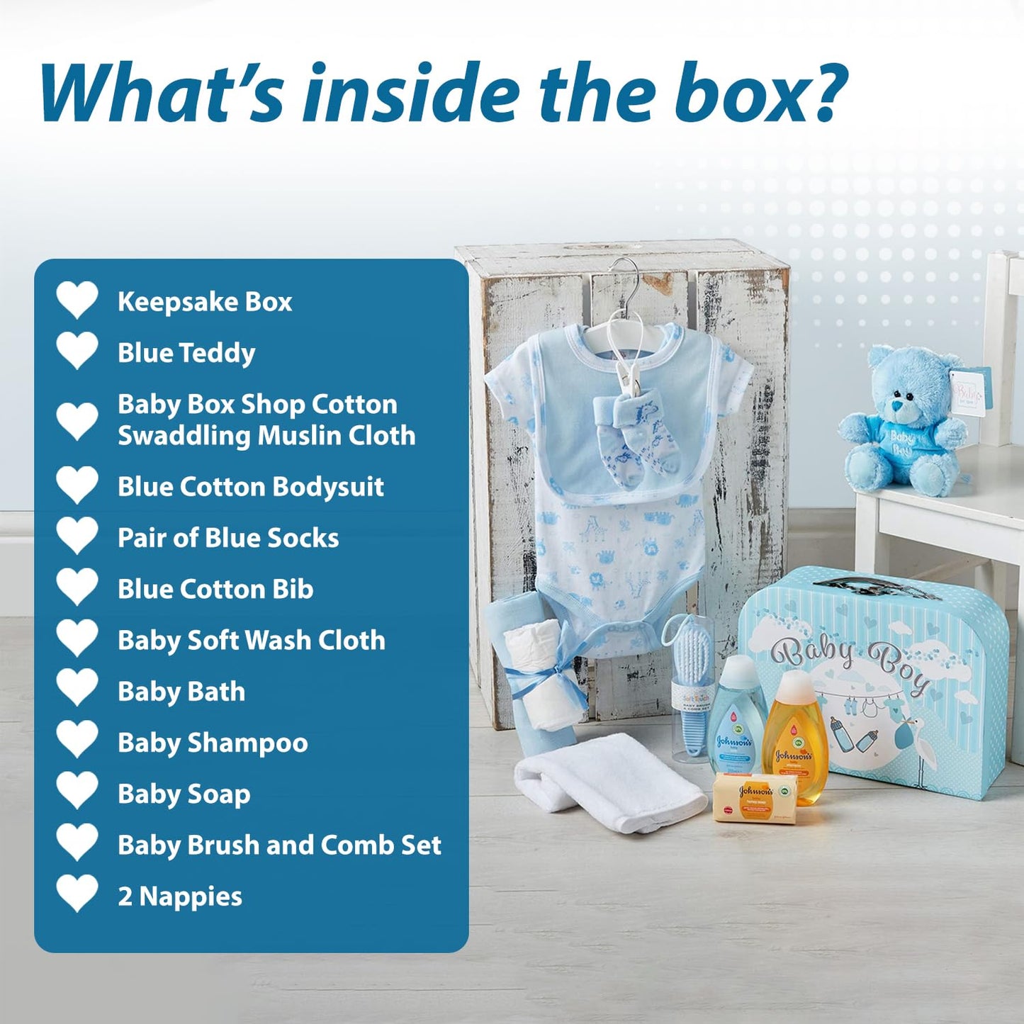 Baby Box Shop Baby Shower Gifts for Girl, Newborn Essentials in a Pink Baby Girl Hamper for New Born