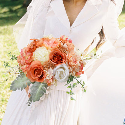 Artificial Flowers Combo for DIY Wedding Bouquets Combo Centerpieces Arrangements Party Bridal Baby Shower Home Decorations-Blush Pink