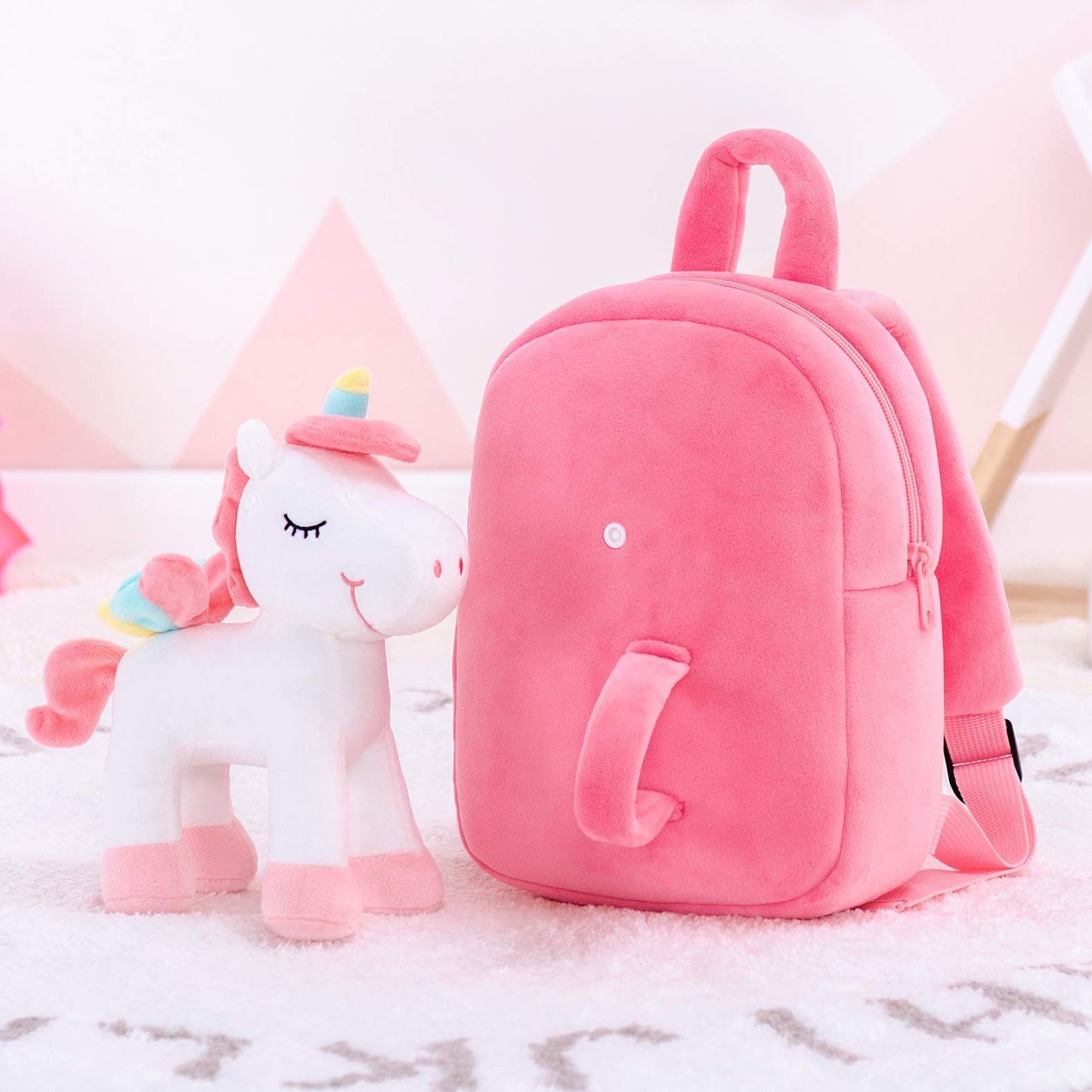 Lazada Girls Backpack with Doll Toddler Toys Baby Girls Gifts Rag Dolls 9.5“