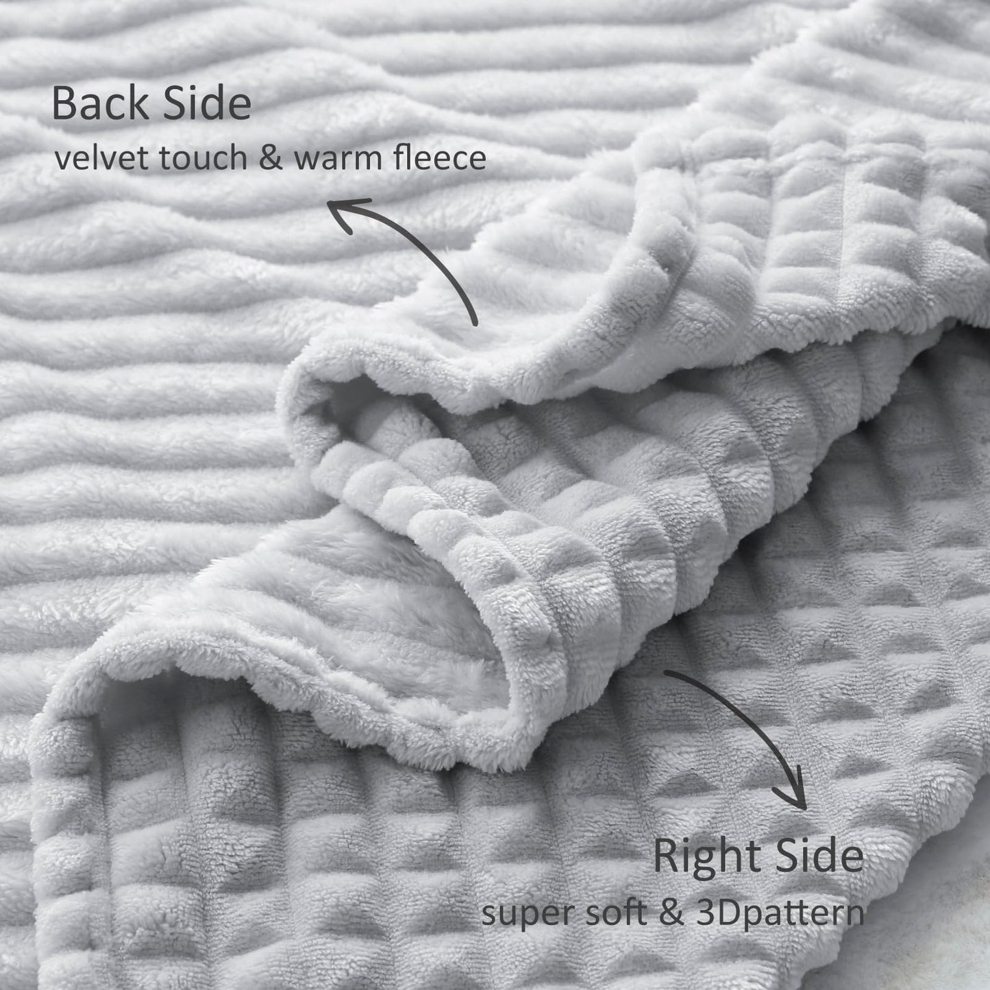 HOMRITAR Baby Blanket for Boys Girls Fleece Super Soft Plush Fuzzy Cozy Toddler Blanket with Square 3D Jacquard Grid Design Luxury Lightweight Bed Blanket for Newborn Infant Cream, 30 x 40 Inch