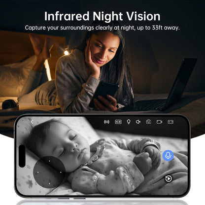 Robot Security Camera,Indoor Camera Robot,5G/2.4Ghz WiFi Robot Cameras for Home Security,Pet/Baby Camera with Phone App Motion Detection and Alarm,Home Security Two-Way Talk, Human Detection