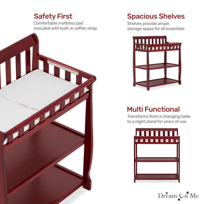 Dream On Me Ashton Changing Table, Natural, 34x20x40 Inch (Pack of 1)