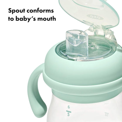 OXO Tot Transitions Soft Spout Sippy Cup with Removable Handles - 6 oz. - Blossom