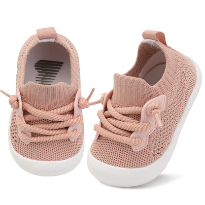 BARERUN Baby Shoes Baby First Walking Shoes Infant Sneakers Wide Barefoot Slip on Soft Sole Boys Girls Crib Shoe Toddler Breathable Lightweight House Socks