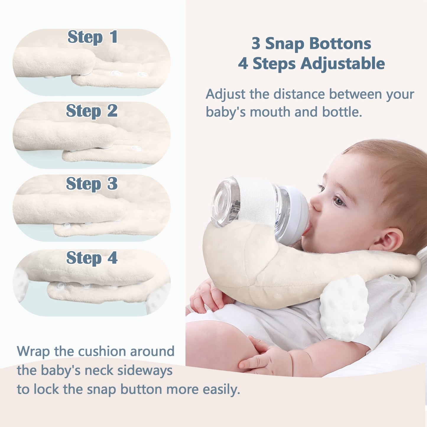 Baby Bottle Holder,Bottle Holder for Baby self Feeding,Baby Bottle Holder Hands Free Feeding,Newborn Bottle Holder,Twin Baby Feeding Pillow,Newborn Essentials (Minty Green）