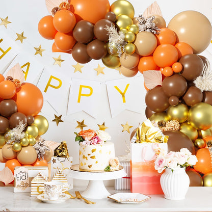 Dusty Pink Brown Balloon Arch Kit, Double Stuffed Blush Brown Cream Beige Nude Tan Pink Balloons Boho Balloon Garland Kit for Birthday Baby Shower Wedding Bridal Shower Gender Reveal Party Decoration
