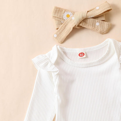 Mubineo Baby Girl Clothes Outfits Cute Flower Romper Daisy Pant Fall Winter Newborn Outfit Sets