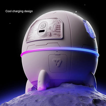 Space Capsule Humidifier USB Large Mist Volume Cute Baby Humidifier with Diffuser Night Light for Car Office Room Bedroom Home Car Desktop White (Light Purple)
