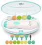 Baby Nail Trimmer 21 in 1, Usage Labeled Case & 13 Extra Replacement Tools, Royal Angels Baby Electric Nail File, Baby Nail Care, Nail Clipper Newborn Toddler Toes & Fingernails Nail Kit (Blue)