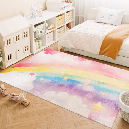 ABREEZE Kids Rug Play Mat Ultra Soft Rugs for Bedroom, 3.3'x5' Non Slip Cartoon Children Nursery Rug Area Rug Kids Carpet for Bedroom Decor Playroom Living Room
