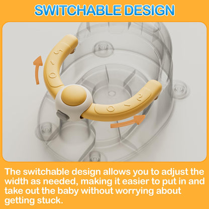Baby Bath Seat for Babies 6 Months & up, Non-Slip Toddler Bath Seat for Baby & Newborn, Sit Up Bath Seat for Baby,Grey