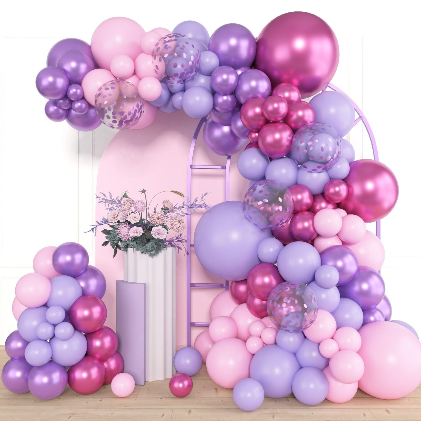Amandir 153pcs Sage Green Balloon Garland Arch Kit, Different Sizes 18 12 10 5 inch Green Blush Gold Latex Metallic Confetti Gold Balloons for Birthday Baby Shower Wedding Safari Forest Decorations