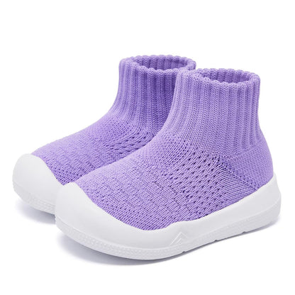 Eashi Baby Boy Girl Non-Skid Indoor Infant Walking Shoes Breathable Warm Elastic Sock Shoes with Memory Sole Protect Toes Outdoor Sneakers