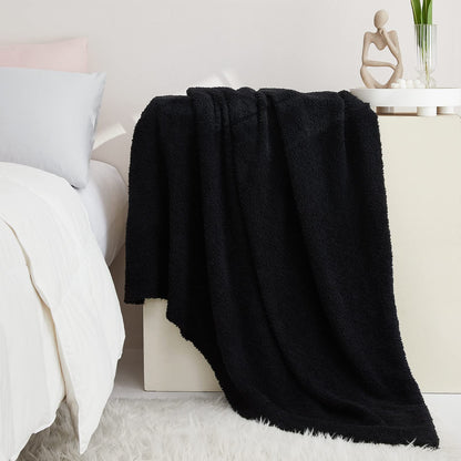 CYMULA Kids Blanket for Boys Girls 30x40 inches, Soft Cozy Fuzzy Swaddle Throw Blanket for Crib Stroller, White