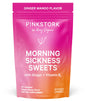 Pink Stork Morning Sickness Sweets, Organic Raspberry Ginger Candy with Vitamin B6, Support for Motion Sickness, Prenatal Heartburn - Pregnancy Must Haves - 30 Wrapped Drops