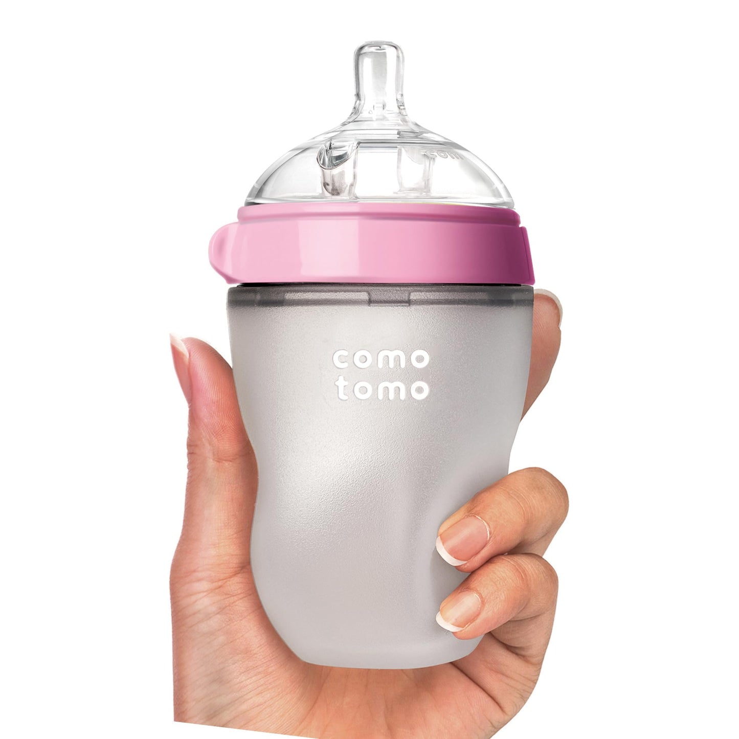 Comotomo Baby Bottle Double Pack, Pink, 5oz